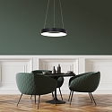Steinhauer LED Pendelleuchte RINGLEDE, � 48cm, 40W 2700K 3600lm, direkt / indirekt, dimmbar, schwarz matt