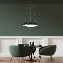 Steinhauer LED Pendelleuchte RINGLEDE, � 48cm, 40W 2700K 3600lm, direkt / indirekt, dimmbar, schwarz matt