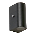 Steinhauer Outdoor wall luminaire, LED, 2 flames, 4W, 2700K, IP44, black