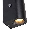Steinhauer Steinhauer Outdoor wall luminaire, LED, 2 flames, 4W, 2700K, IP44, black