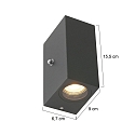 Steinhauer Steinhauer Outdoor wall luminaire, LED, 2 flames, 4W, 2700K, IP44, black