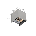 LED Au�enwandleuchte LOGAN, IP54, Up/Down, mit D�mmerungs-Sensor, 2x 3W 2700K 240lm, verstellbar, schwarz matt / gold matt