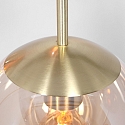 Steinhauer pendant luminaire BOLLIQUE 5 flames E27 IP20, amber, brass, black dimmable