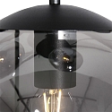 Steinhauer pendant luminaire BOLLIQUE 5 flames, round E27 IP20, black matt dimmable