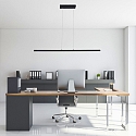 Mexlite LED Pendelleuchte DANSKE, 114cm, 20W 2700K 2000lm, CRi >90, mit Touch-Dimmer, schwarz matt