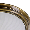 Steinhauer Deckenleuchte CEILING AND WALL 2779BR, IP20, � 30.5cm, E27, bronze / Struktur-Glas wei� matt