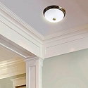 Steinhauer Deckenleuchte CEILING AND WALL 2779BR, IP20, � 30.5cm, E27, bronze / Struktur-Glas wei� matt