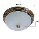 Steinhauer Deckenleuchte CEILING AND WALL 2779BR, IP20, � 30.5cm, E27, bronze / Struktur-Glas wei� matt