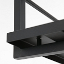 Mexlite pendant luminaire BUCKLEY 4 flames, with shelf E27 IP20, black matt dimmable