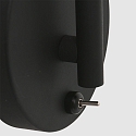 Steinhauer Wandstrahler NATASJA, GU10, mit Flexarm + Schalter an Wandplatte, schwarz matt