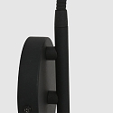 Steinhauer Wandstrahler NATASJA, GU10, mit Flexarm + Schalter an Wandplatte, schwarz matt