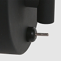 Steinhauer Wandstrahler NATASJA, GU10, mit Flexarm + Schalter an Wandplatte, schwarz matt