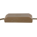 Steinhauer Tischleuchte ANCILLA, 33cm, mit kurzem Schirm, E14, mit Touch-Dimmer, bronze geb�rstet / Opalglas wei�