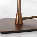 Steinhauer Tischleuchte ANCILLA, 33cm, mit kurzem Schirm, E14, mit Touch-Dimmer, bronze geb�rstet / Opalglas wei�