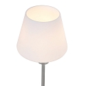 Steinhauer Tischleuchte ANCILLA, 33cm, mit kurzem Schirm, E14, mit Touch-Dimmer, stahl geb�rstet / Opalglas wei�