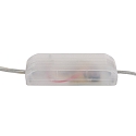 Steinhauer Tischleuchte ANCILLA, 33cm, mit kurzem Schirm, E14, mit Touch-Dimmer, stahl geb�rstet / Opalglas wei�