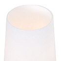 Steinhauer Tischleuchte ANCILLA, konisch, � 14.5cm, E27, mit Touch-Dimmer, bronze geb�rstet / Opalglas wei�