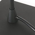 Tischleuchte ANCILLA, 33cm, mit kurzem Schirm, E14, mit Touch-Dimmer, schwarz matt / Rauchglas, teilverspiegelt