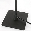 Tischleuchte ANCILLA, 33cm, mit kurzem Schirm, E14, mit Touch-Dimmer, schwarz matt / Rauchglas, teilverspiegelt