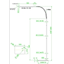 floor lamp SERPENT with flex arm, with touch dimmer IP20, steel brushed dimmable