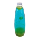 Mexlite Lavalampe VOLCANO, konisch, inkl. E14, 25W 2700K 200lm, Wasser blau / Lava gr�n, mit Schnurschalter, stahl geb�rstet