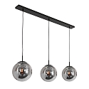 pendant luminaire BOLLIQUE 3 flames, long E27 IP20, black matt dimmable