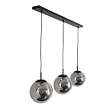 Steinhauer pendant luminaire BOLLIQUE 3 flames, long E27 IP20, black matt dimmable