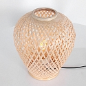 anne light & home Tischleuchte MAZE, � 30cm, E27, Metall / Bambus, naturbraun