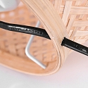 anne light & home Tischleuchte MAZE, � 30cm, E27, Metall / Bambus, naturbraun