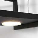 Steinhauer pendant luminaire T�R 6 flames, with shelf IP20, black matt dimmable