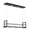 Steinhauer pendant luminaire T�R 6 flames, with shelf IP20, black matt dimmable