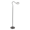 Mexlite floor lamp PLATU with flex arm, with touch dimmer IP20, black matt dimmable