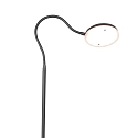 Mexlite floor lamp PLATU with flex arm, with touch dimmer IP20, black matt dimmable