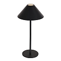 Steinhauer table lamp ANCILLA up / down, with USB connection, with accumulator, with touch dimmer IP54, black matt dimmable