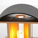 Steinhauer Wandleuchte MURO, Up/Down, rund, inkl. G9 LED 3W 2700K 300lm, mit Blendklappen, dimmbar, schwarz matt / innen gold matt