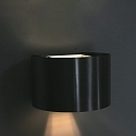 Steinhauer Wandleuchte MURO, Up/Down, rund, inkl. G9 LED 3W 2700K 300lm, mit Blendklappen, dimmbar, schwarz matt / innen gold matt