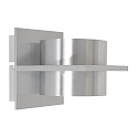 wall luminaire MURO up / down, square, cylindrical, adjustable G9 IP20, steel brushed dimmable