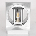 wall luminaire MURO up / down, square, cylindrical, adjustable G9 IP20, steel brushed dimmable