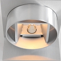 wall luminaire MURO up / down, square, cylindrical, adjustable G9 IP20, steel brushed dimmable