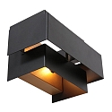 Wandleuchte MURO, Up/Down, 2-flammig, 2x G9, 3W, 2700K, 300lm, dimmbar, schwarz matt / innen gold matt