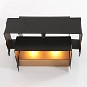 Steinhauer Wandleuchte MURO, Up/Down, 2-flammig, 2x G9, 3W, 2700K, 300lm, dimmbar, schwarz matt / innen gold matt