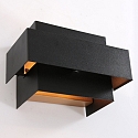 Steinhauer Wandleuchte MURO, Up/Down, 2-flammig, 2x G9, 3W, 2700K, 300lm, dimmbar, schwarz matt / innen gold matt