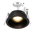 Steinhauer recessed luminaire P�LITE SPOT round, rigid, set back GU10 IP20, steel brushed dimmable