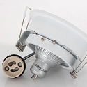 Steinhauer Einbauleuchte P�LITE SPOT, IP20, rund, � 10cm, r�ckversetzt, GU10 max. 40W, starr, wei� matt