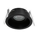 recessed luminaire P�LITE SPOT round, rigid, set back GU10 IP20, black matt dimmable