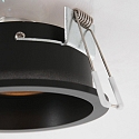 Steinhauer recessed luminaire P�LITE SPOT round, rigid, set back GU10 IP20, black matt dimmable