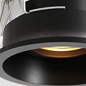 Steinhauer recessed luminaire P�LITE SPOT round, rigid, set back GU10 IP20, black matt dimmable