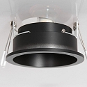 Steinhauer recessed luminaire P�LITE SPOT round, rigid, set back GU10 IP20, black matt dimmable