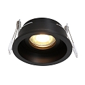 Steinhauer recessed luminaire P�LITE SPOT round, rigid, set back GU10 IP20, black matt dimmable