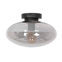 ceiling luminaire REFLEXION oval E27 IP20, smoky colour, black dimmable